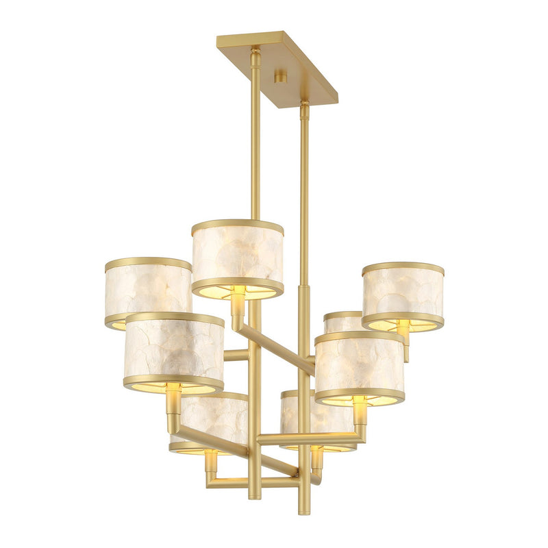 Savoy House 1-6493-8-328 Eight Light Chandelier, Spun Gold