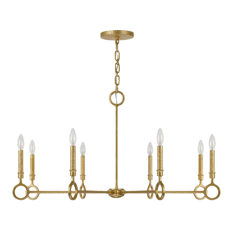 Savoy House 1-6847-8-93 Eight Light Chandelier, Gold Armory
