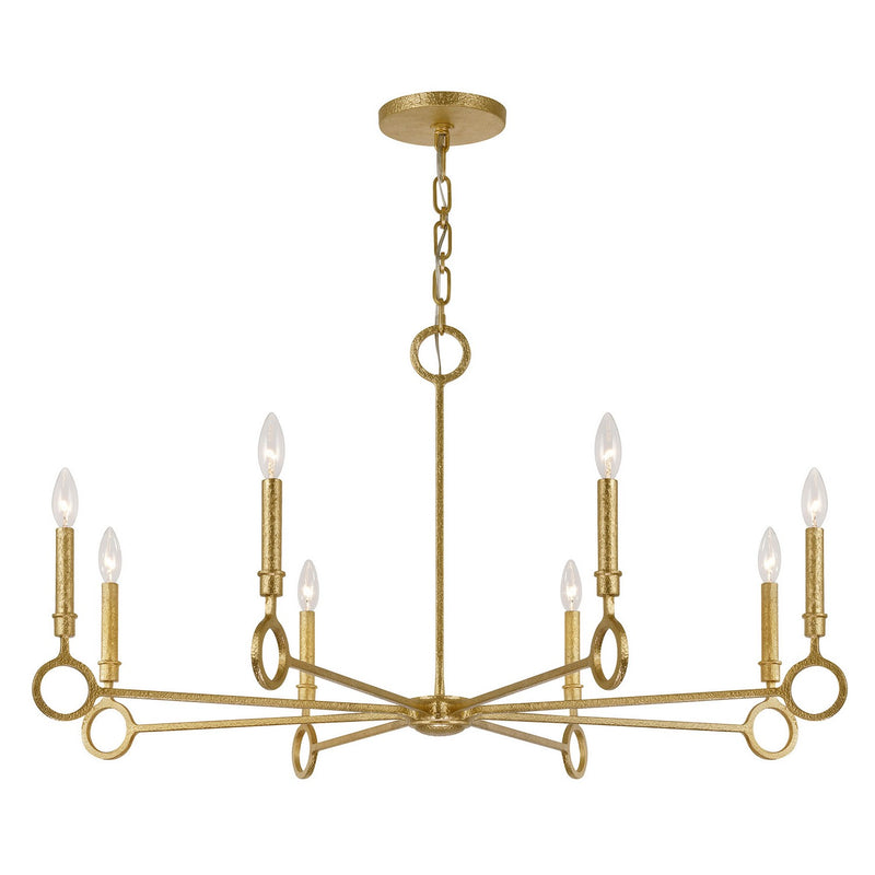 Savoy House 1-6847-8-93 Eight Light Chandelier, Gold Armory