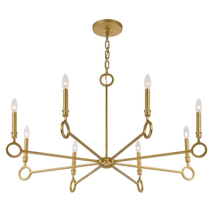 Savoy House 1-6847-8-93 Eight Light Chandelier, Gold Armory