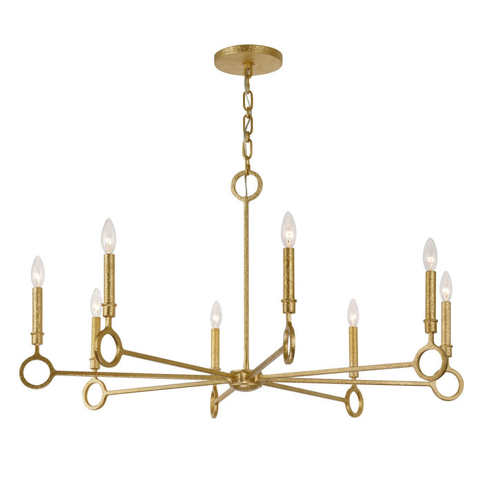 Savoy House 1-6847-8-93 Eight Light Chandelier, Gold Armory