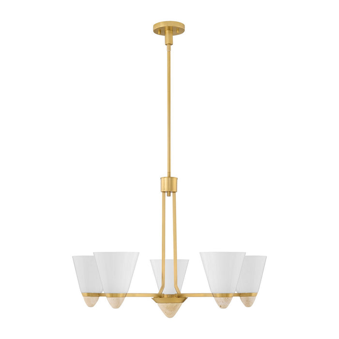 Savoy House 1-7265-5-322 Five Light Chandelier, Warm Brass