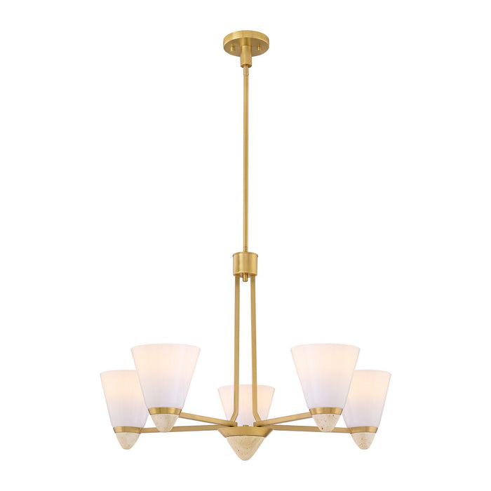 Savoy House 1-7265-5-322 Five Light Chandelier, Warm Brass