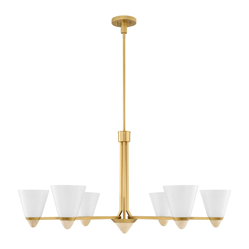 Savoy House 1-7266-6-322 Six Light Chandelier, Warm Brass