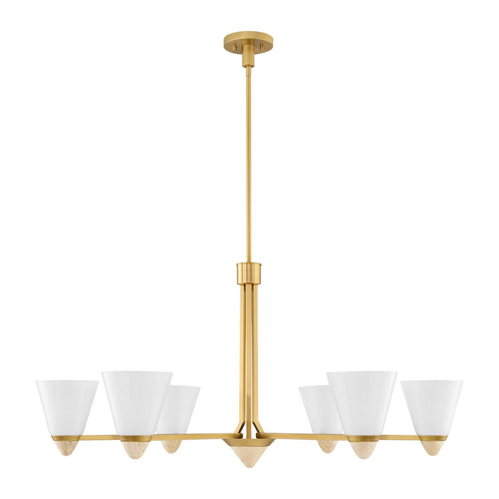 Savoy House 1-7266-6-322 Six Light Chandelier, Warm Brass