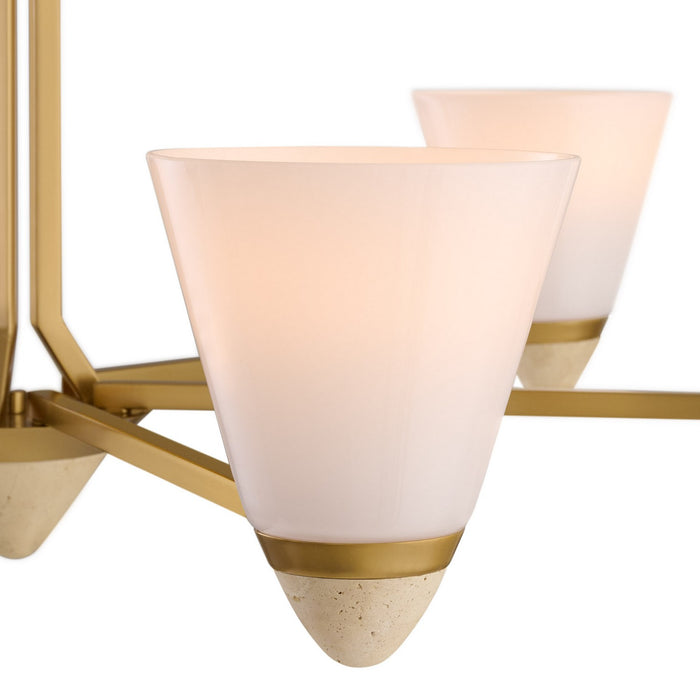 Savoy House 1-7266-6-322 Six Light Chandelier, Warm Brass