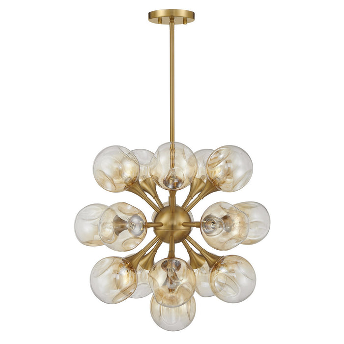 Savoy House 1-7934-16-322 16 Light Chandelier, Warm Brass