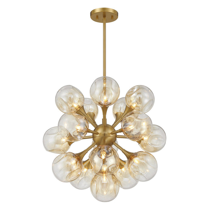 Savoy House 1-7934-16-322 16 Light Chandelier, Warm Brass