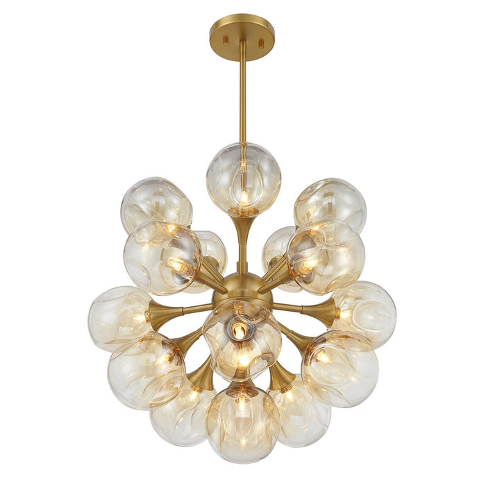 Savoy House 1-7934-16-322 16 Light Chandelier, Warm Brass