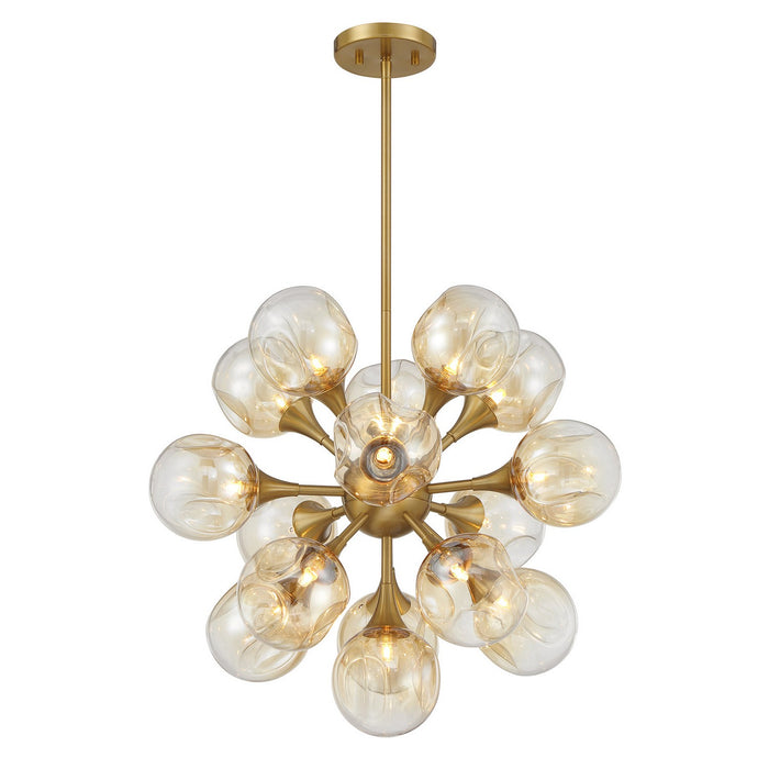 Savoy House 1-7934-16-322 16 Light Chandelier, Warm Brass
