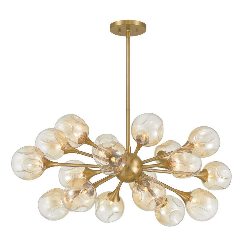 Savoy House 1-7935-18-322 18 Light Chandelier, Warm Brass
