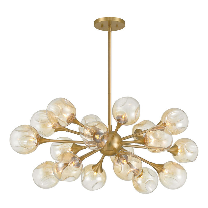 Savoy House 1-7935-18-322 18 Light Chandelier, Warm Brass