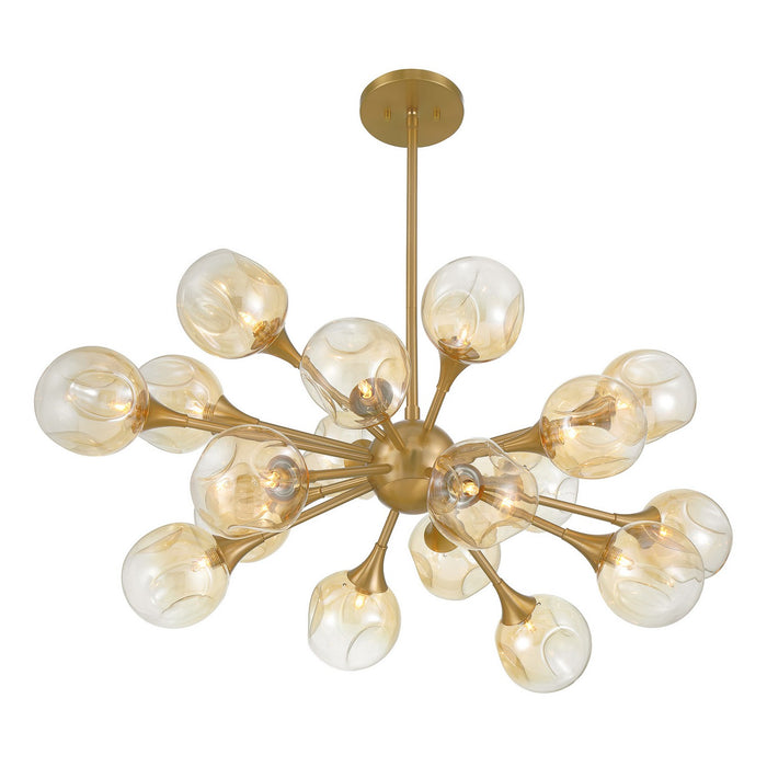 Savoy House 1-7935-18-322 18 Light Chandelier, Warm Brass