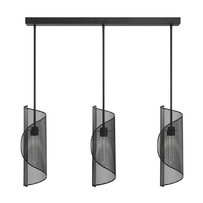 Savoy House 1-8031-3-89 Three Light Linear Chandelier, Matte Black