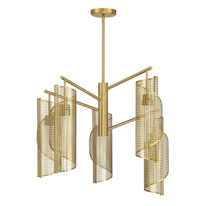 Savoy House 1-8032-5-322 Five Light Chandelier, Warm Brass