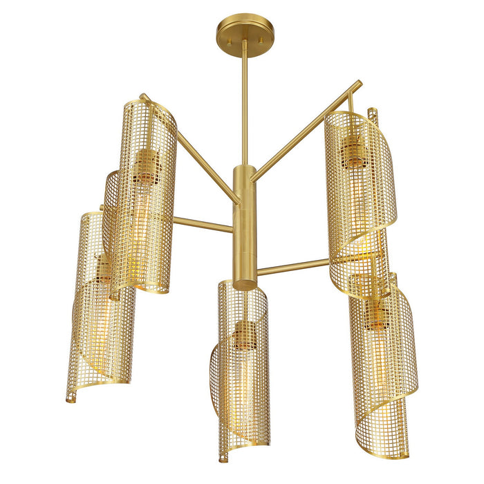 Savoy House 1-8032-5-322 Five Light Chandelier, Warm Brass