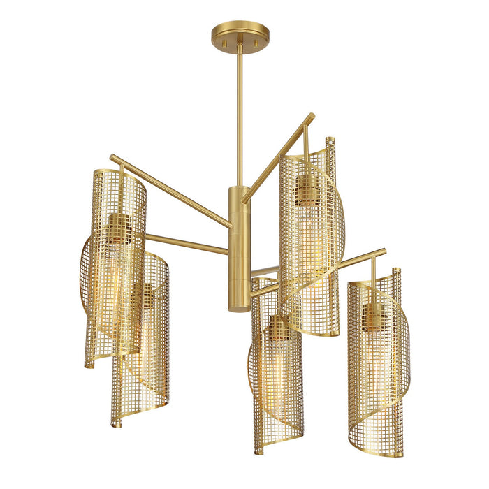 Savoy House 1-8032-5-322 Five Light Chandelier, Warm Brass