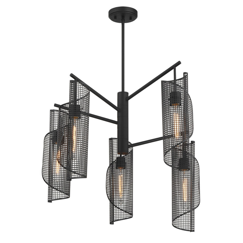 Savoy House 1-8032-5-89 Five Light Chandelier, Matte Black