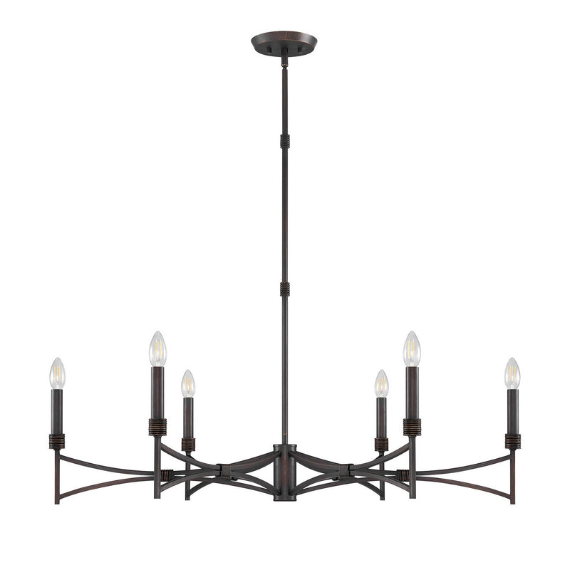 Savoy House 1-8166-6-26 Six Light Chandelier, Champagne Mist