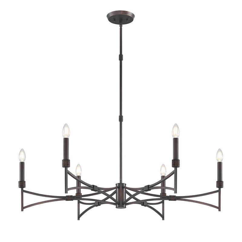 Savoy House 1-8166-6-26 Six Light Chandelier, Champagne Mist