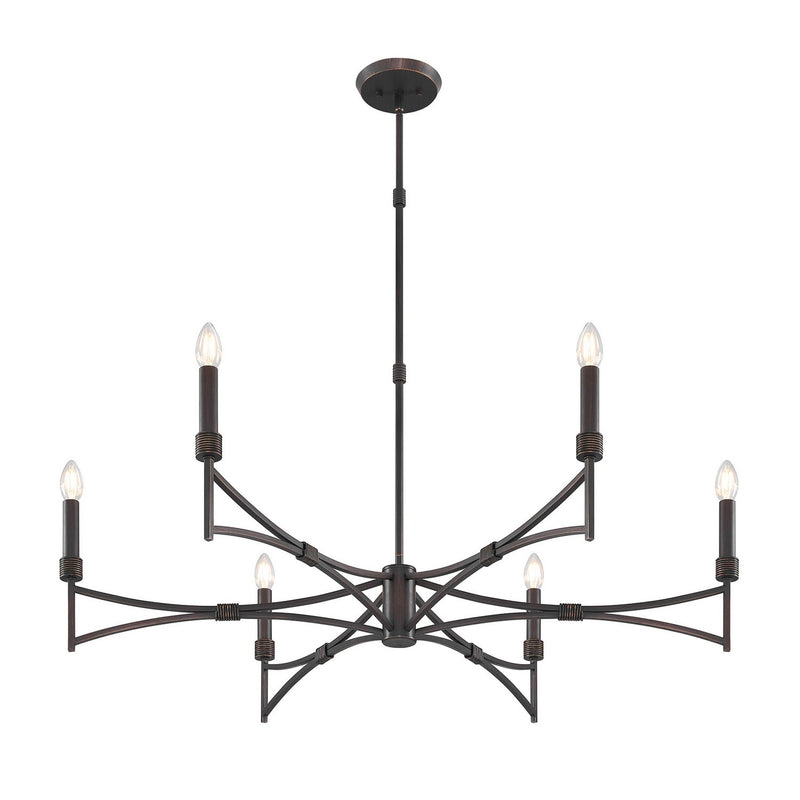 Savoy House 1-8166-6-26 Six Light Chandelier, Champagne Mist