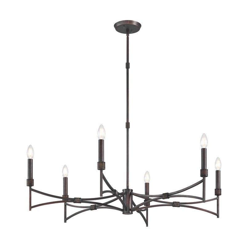Savoy House 1-8166-6-26 Six Light Chandelier, Champagne Mist