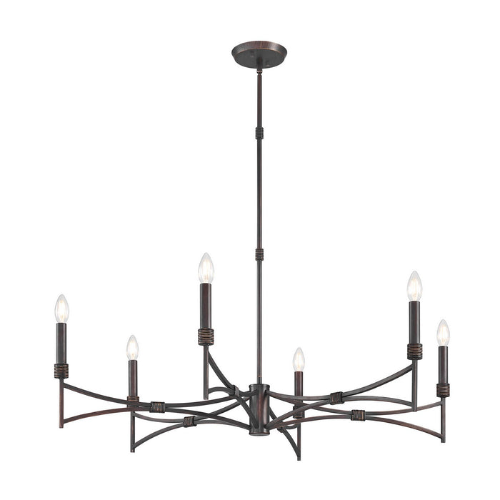 Savoy House 1-8166-6-26 Six Light Chandelier, Champagne Mist