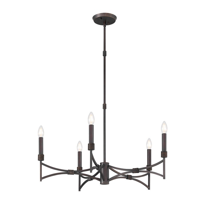 Savoy House 1-8167-5-26 Five Light Chandelier, Champagne Mist