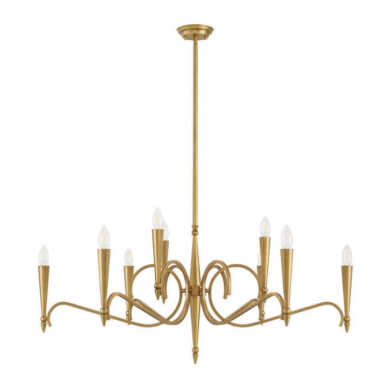 Savoy House 1-9417-9-220 Nine Light Chandelier, Riviera Brass