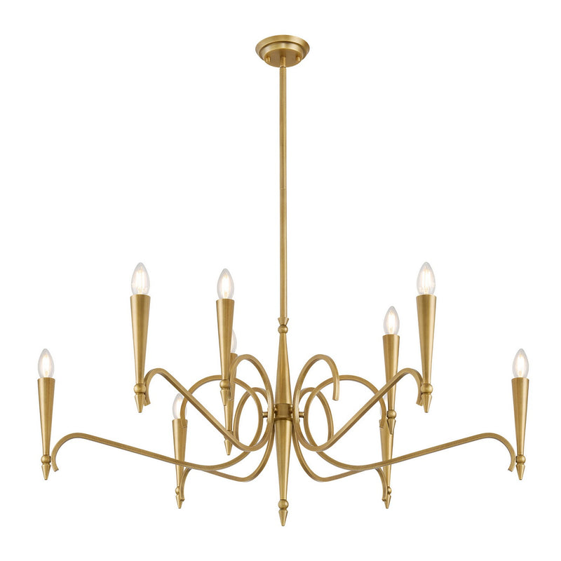 Savoy House 1-9417-9-220 Nine Light Chandelier, Riviera Brass