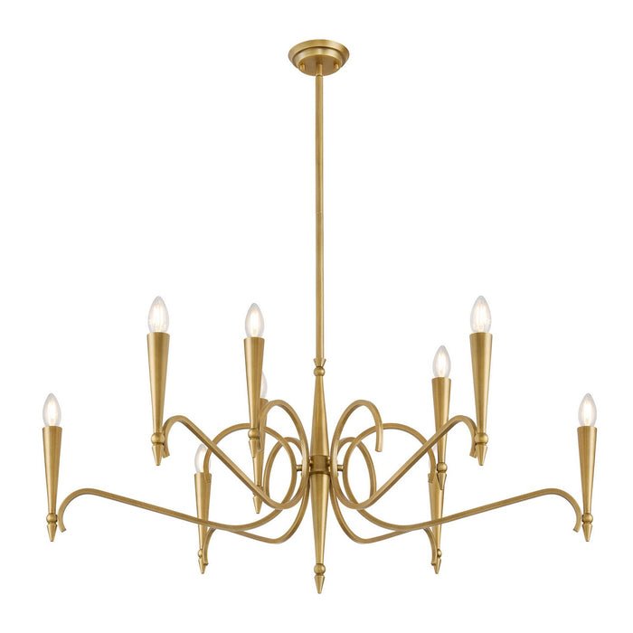 Savoy House 1-9417-9-220 Nine Light Chandelier, Riviera Brass