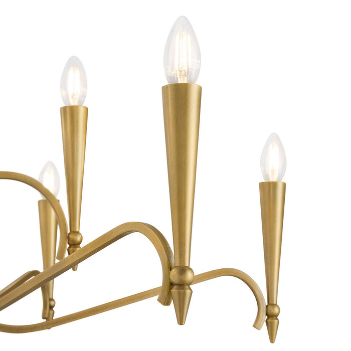 Savoy House 1-9417-9-220 Nine Light Chandelier, Riviera Brass