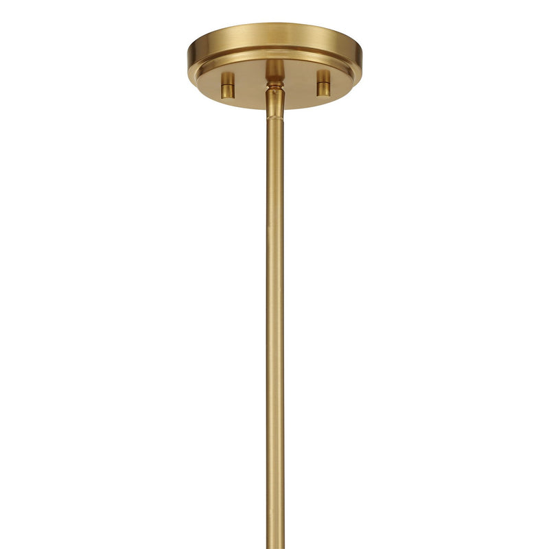 Savoy House 1-9511-5-143 Five Light Chandelier, Matte Black and Warm Brass