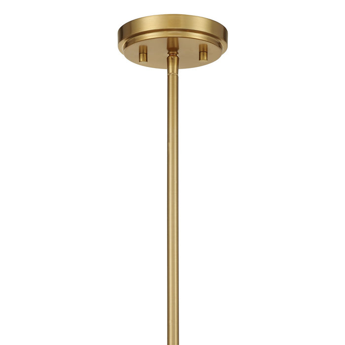 Savoy House 1-9511-5-143 Five Light Chandelier, Matte Black and Warm Brass
