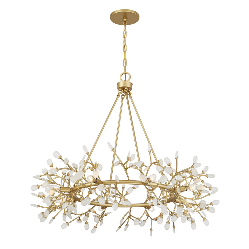Savoy House 1-9855-8-328 Eight Light Chandelier, Spun Gold