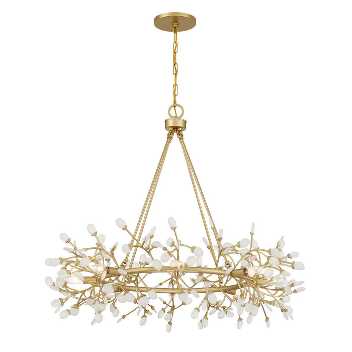 Savoy House 1-9855-8-328 Eight Light Chandelier, Spun Gold