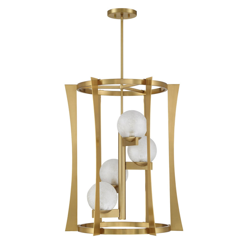 Savoy House 3-1018-4-322 Four Light Pendant, Warm Brass