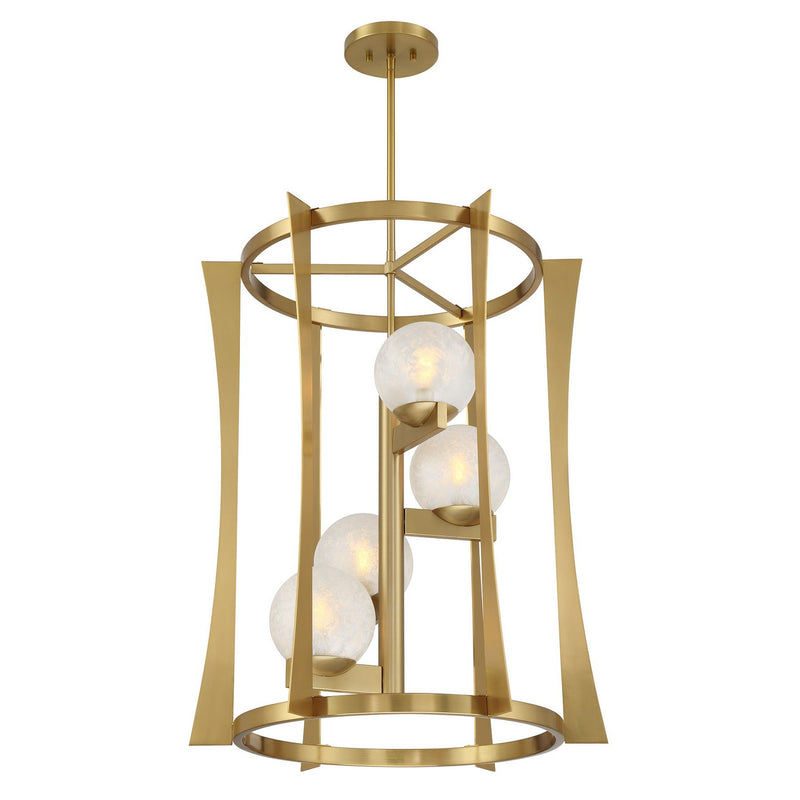 Savoy House 3-1018-4-322 Four Light Pendant, Warm Brass