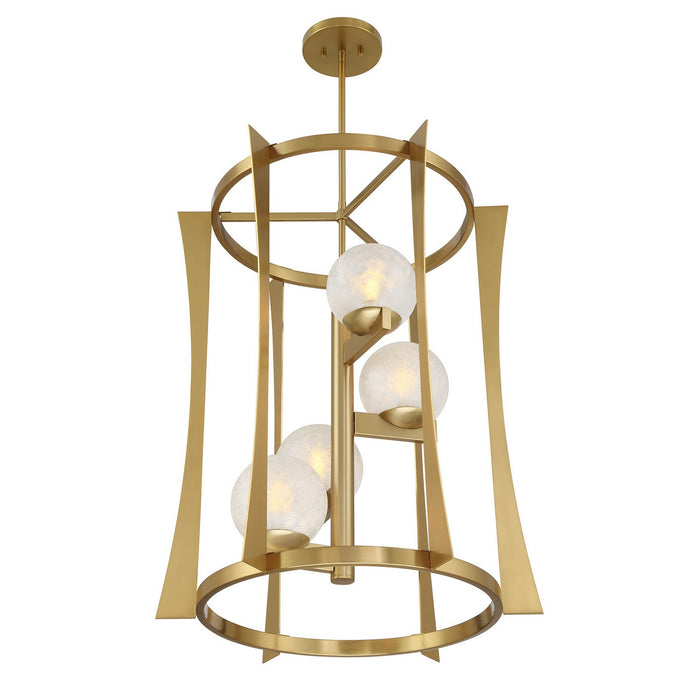 Savoy House 3-1018-4-322 Four Light Pendant, Warm Brass