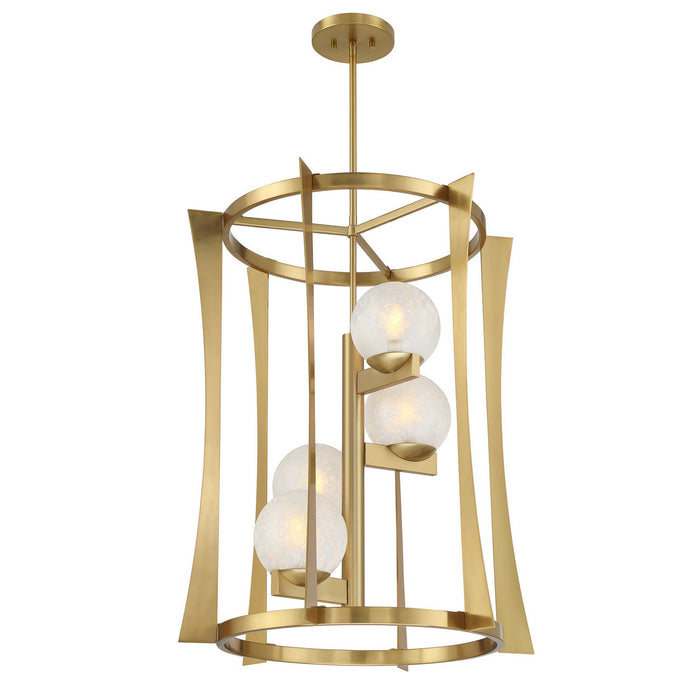 Savoy House 3-1018-4-322 Four Light Pendant, Warm Brass