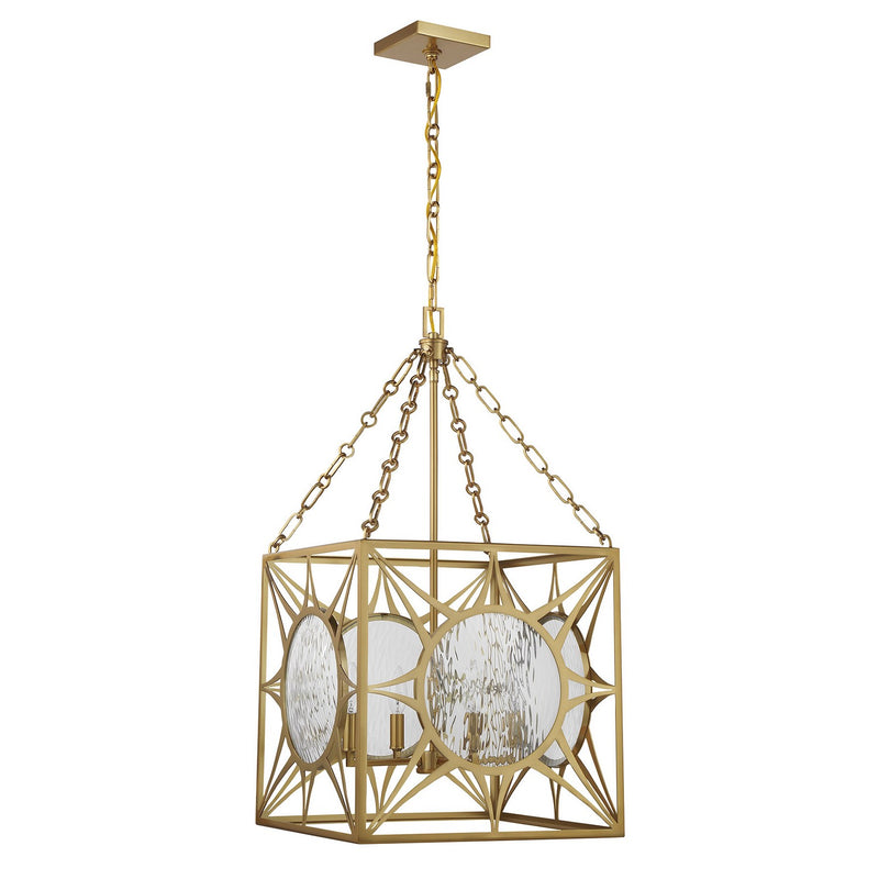 Savoy House 3-5063-4-322 Four Light Pendant, Warm Brass