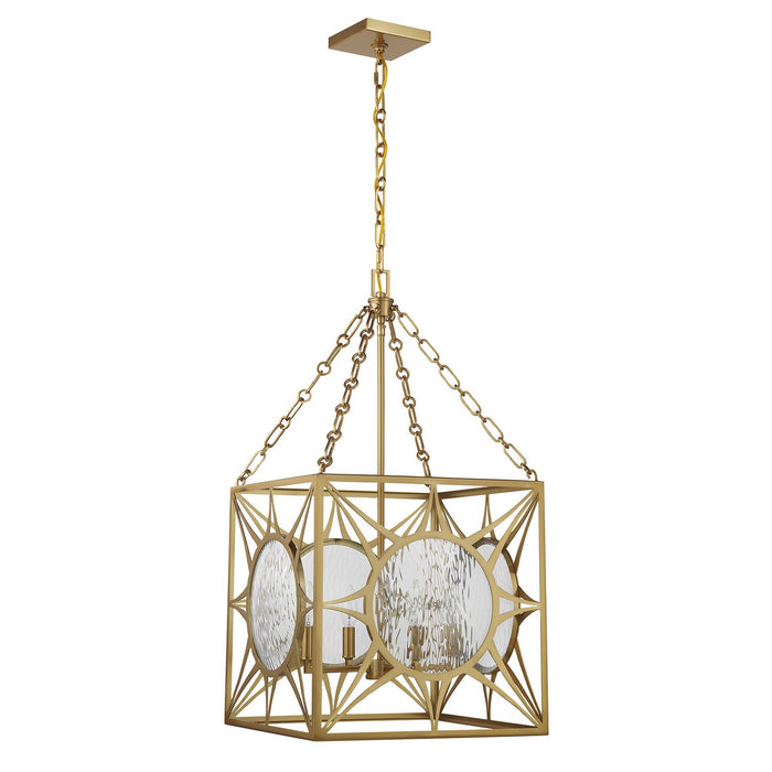 Savoy House 3-5063-4-322 Four Light Pendant, Warm Brass