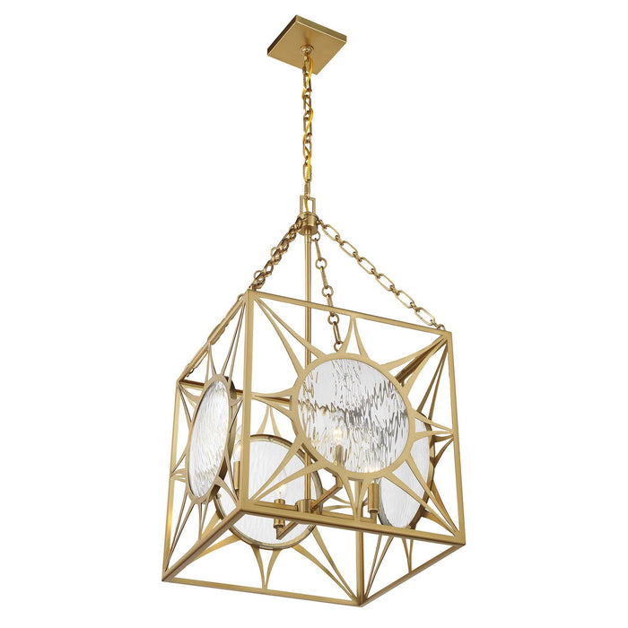 Savoy House 3-5063-4-322 Four Light Pendant, Warm Brass