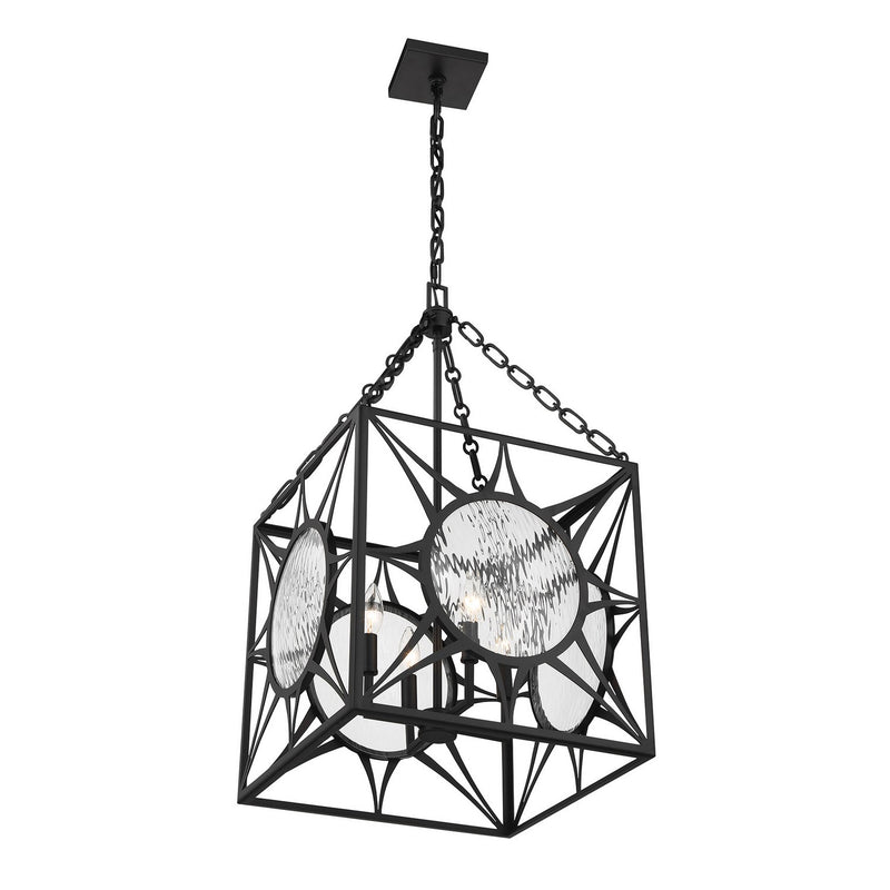 Savoy House 3-5063-4-89 Four Light Pendant, Matte Black