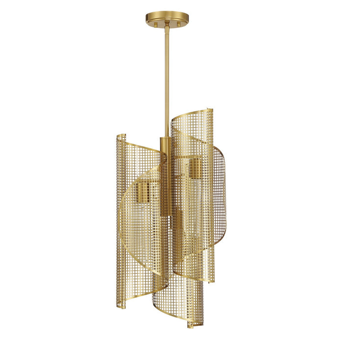 Savoy House 3-8033-3-322 Three Light Pendant, Warm Brass