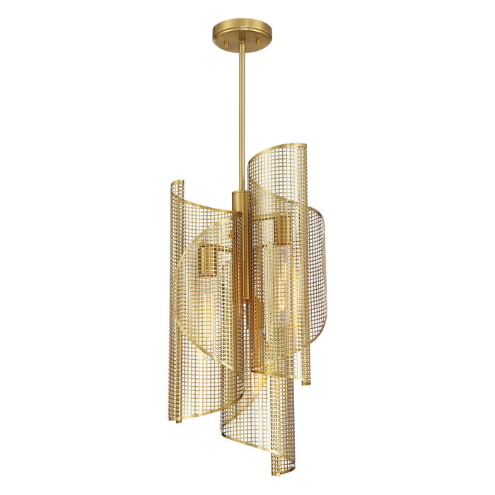 Savoy House 3-8033-3-322 Three Light Pendant, Warm Brass