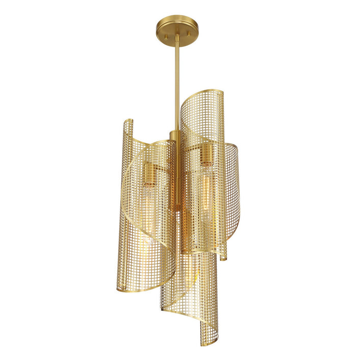 Savoy House 3-8033-3-322 Three Light Pendant, Warm Brass