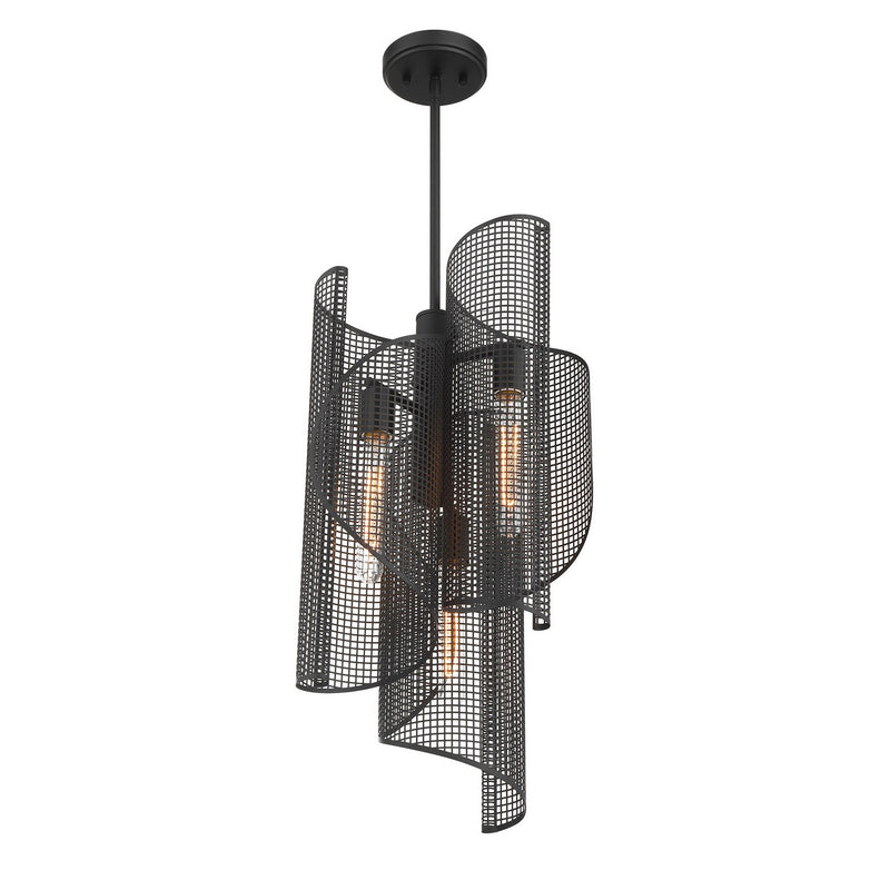 Savoy House 3-8033-3-89 Three Light Pendant, Matte Black