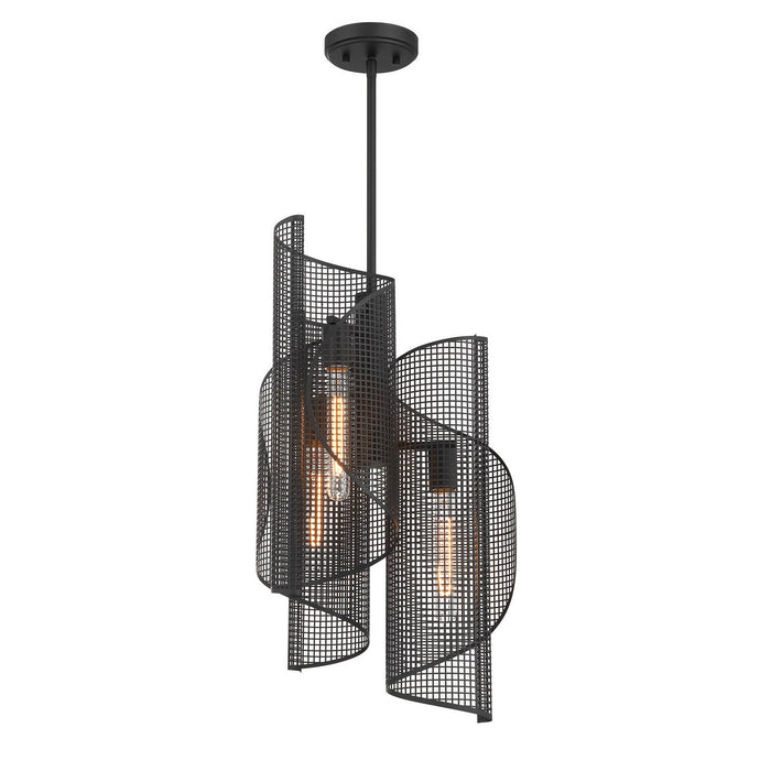 Savoy House 3-8033-3-89 Three Light Pendant, Matte Black