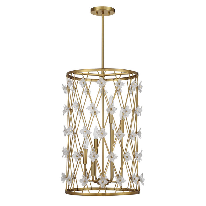 Savoy House 3-8412-6-322 Six Light Pendant, Warm Brass